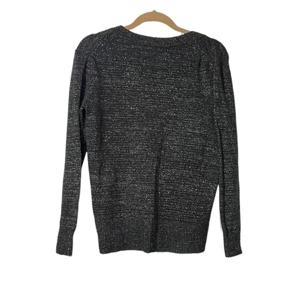 Banana Republic Sweater Charcoal Gray Silver Size XS - Picture 2 of 5